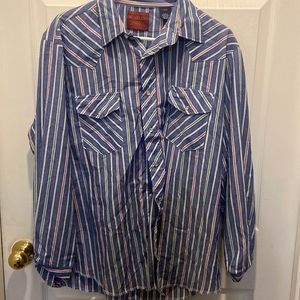 Large Men vintage Pearl snap